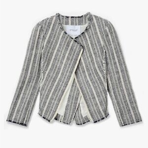 10 Crosby Derek Lam Striped Blazer - gray and White